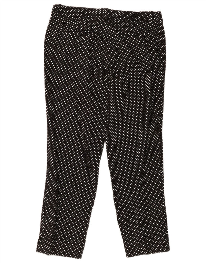 Pantaloni capri slim da donna J. CREW US 6 medi W30 L25 neri maculati