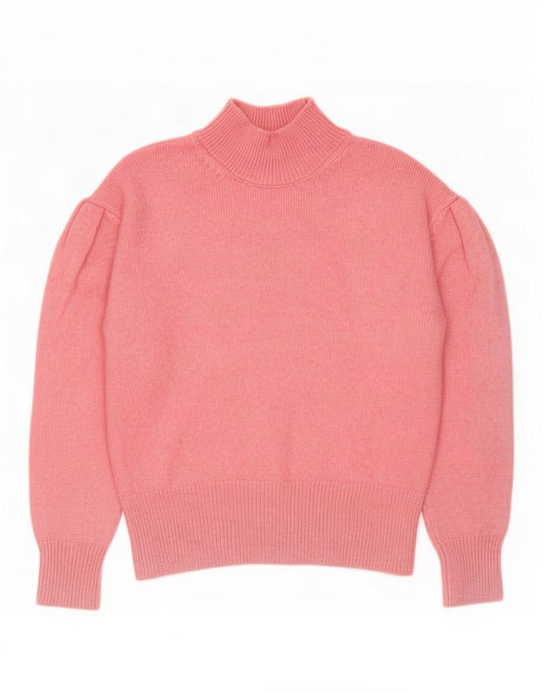 Maglione maglione a collo alto da donna Marks & Spencer UK 10 piccolo rosa
