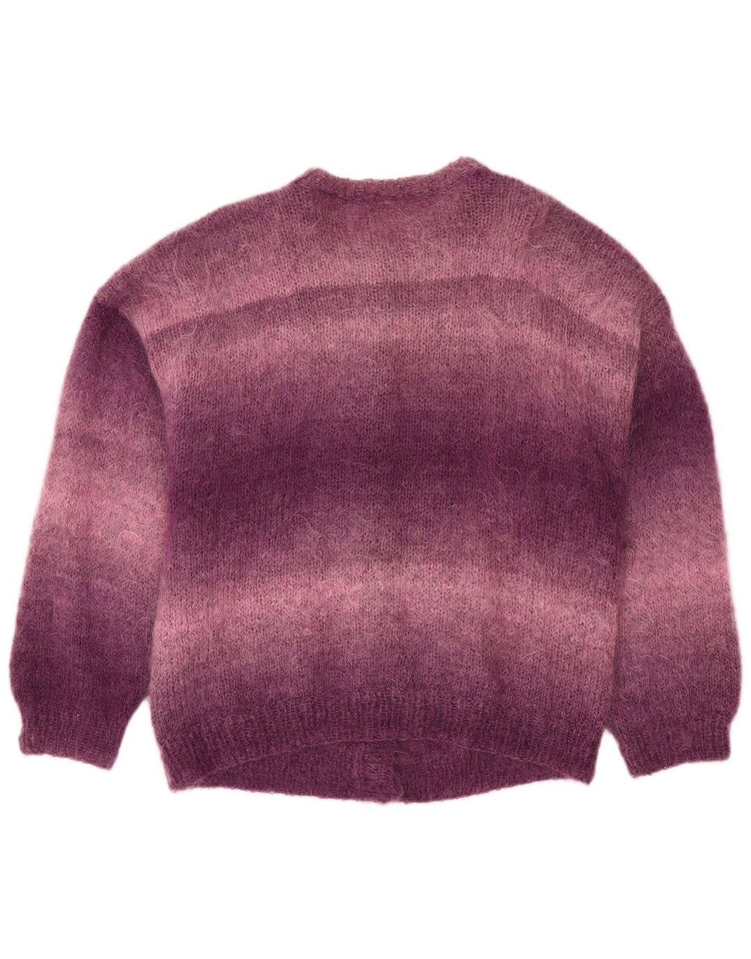 Maglione cardigan vestibilità ampia da donna VINTAGE UK 18 XL Purple Colourblock