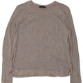 Top Zara da donna a maniche lunghe UK 16 grande grigio screziato