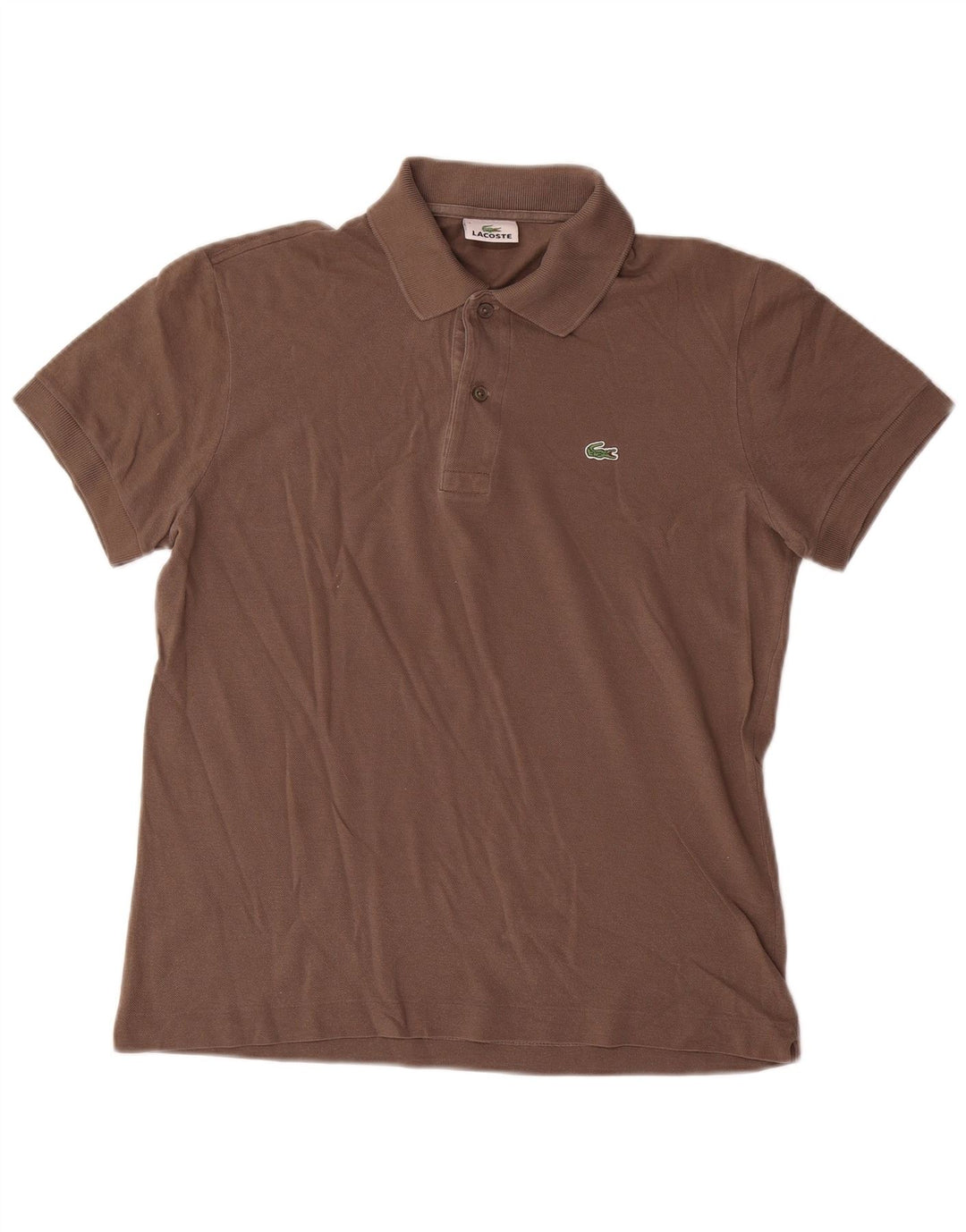 Polo da uomo Lacoste taglia 3 piccola in cotone marrone