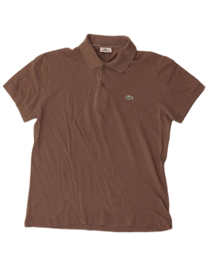 Polo da uomo Lacoste taglia 3 piccola in cotone marrone