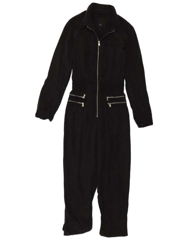 Tuta a maniche lunghe da donna River Island UK 8 Small Lyocell nero