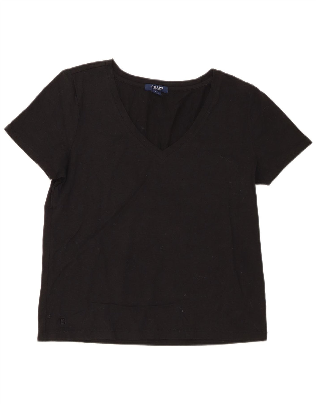 T-shirt da donna Chaps Top UK 14 grande cotone nero