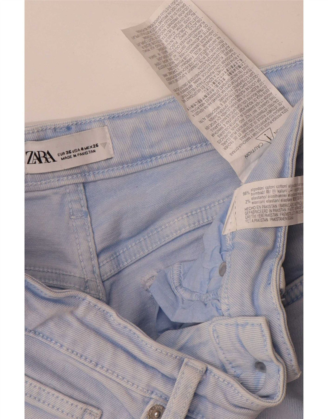 Jeans Bootcut da donna Zara EU 36 XS W26 L28 Cotone blu