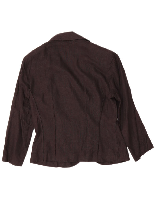 Giacca blazer con maniche a 3/4 da donna Marks & Spencer UK 8 piccola in lino nero