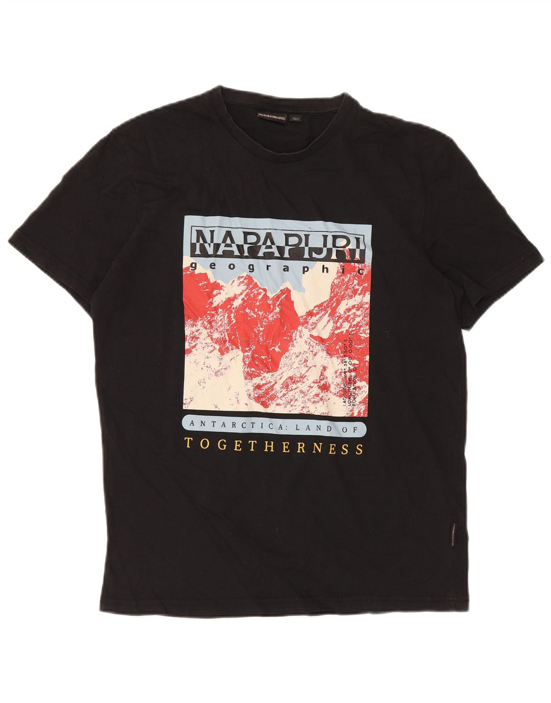 T-shirt grafica da uomo Napapijri Top in cotone nero medio