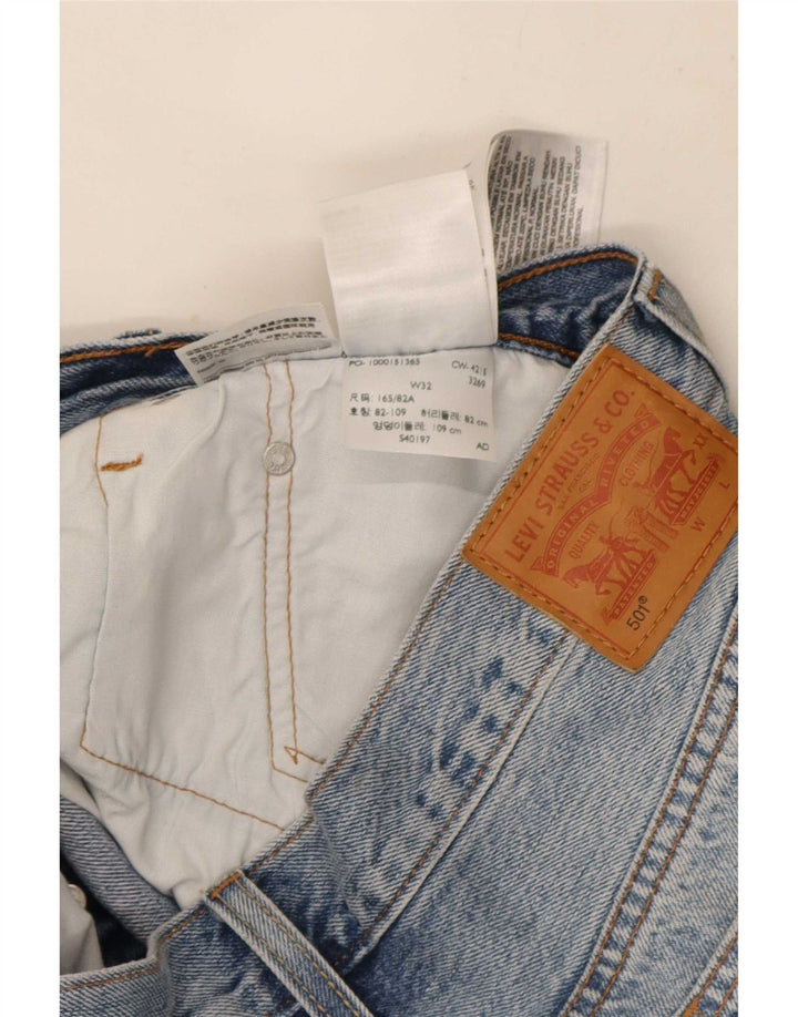 Shorts in denim Levi's da donna 501 W32 Blu Medio Cotone