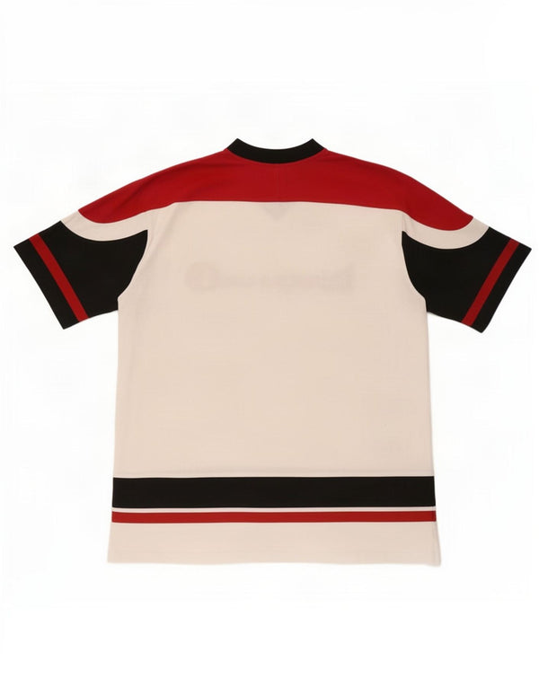 T-shirt grafica da uomo Champion Top 2XL cotone color block bianco