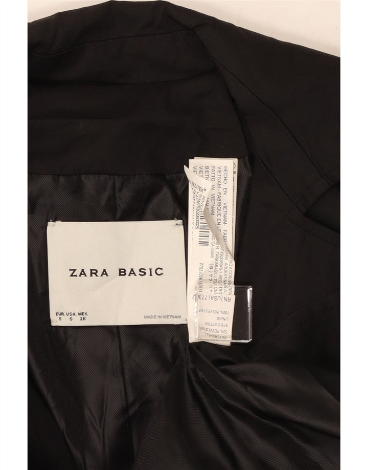 Cappotto Zara da donna UK 10 piccolo poliestere nero