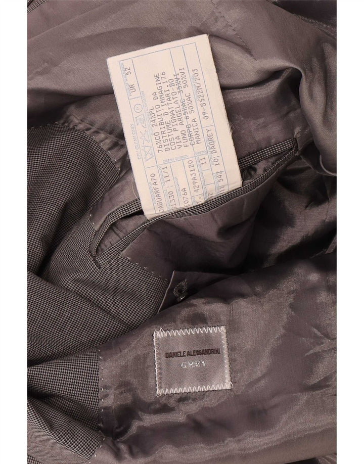 Giacca Blazer 2 Bottoni Uomo Daniele Alessandrini IT 52 XL Pied De Poule Grigio