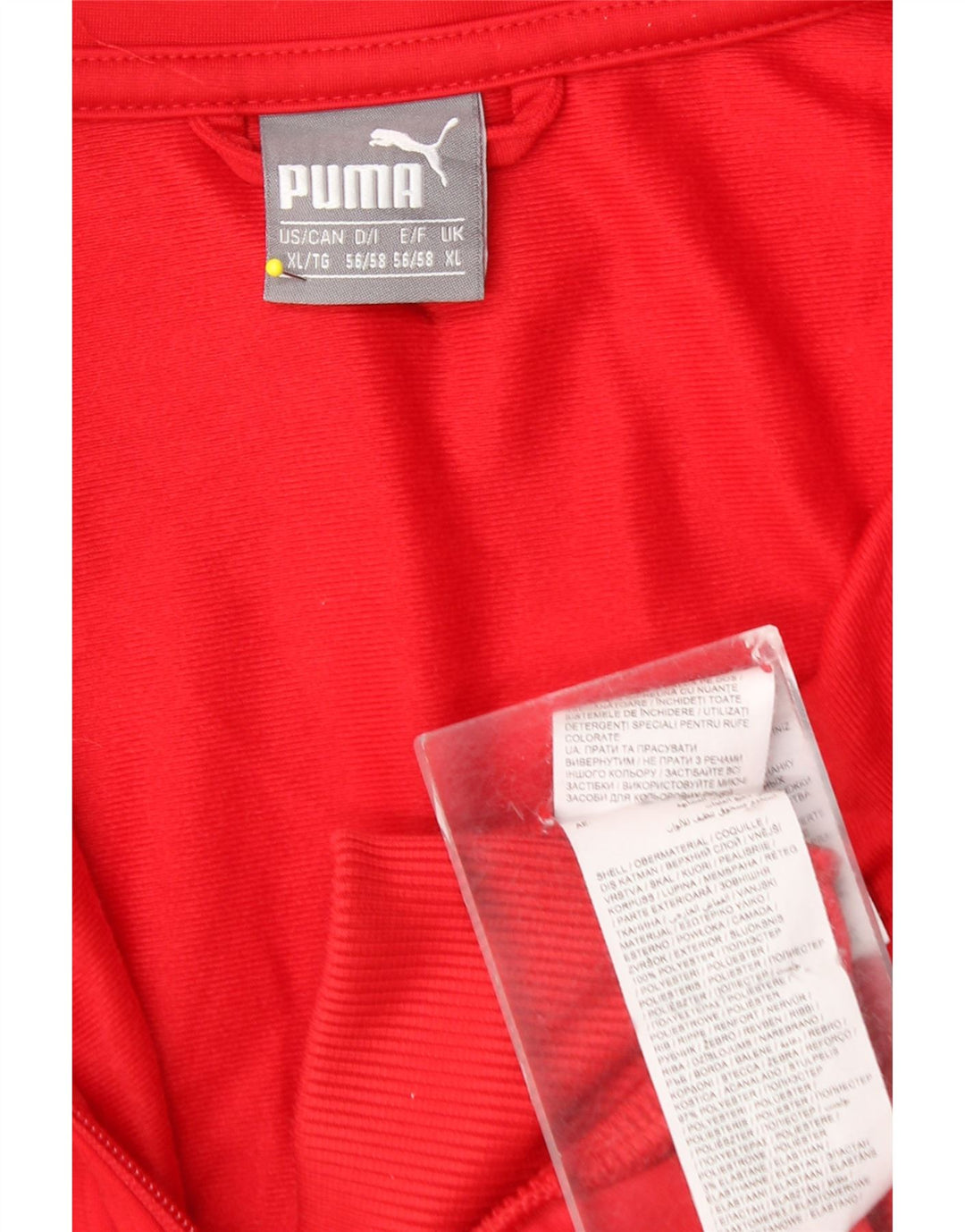 Giacca da tuta da uomo Puma XL rossa in poliestere color block