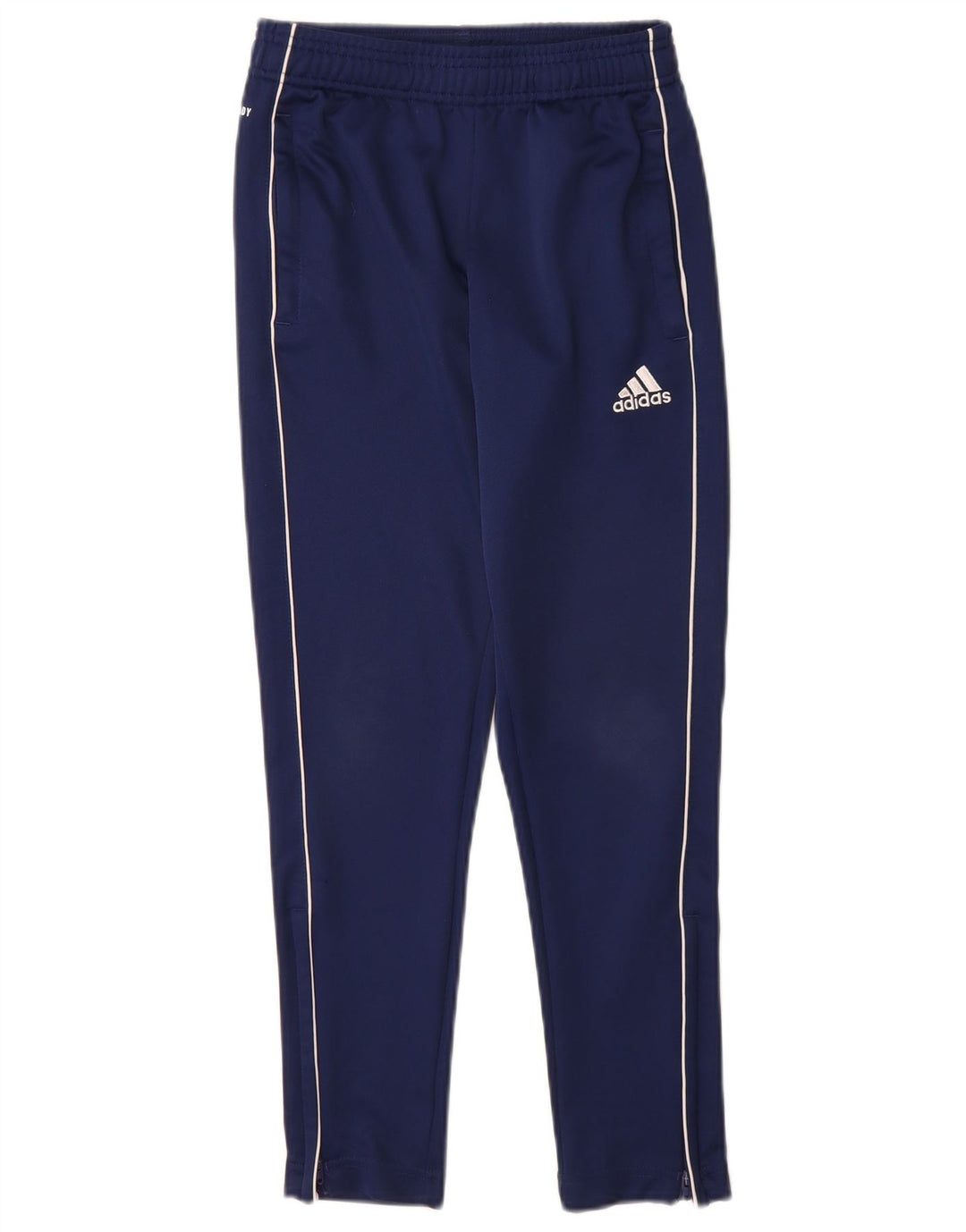Pantaloni della tuta Adidas Aeroready da ragazzo 9-10 anni in poliestere blu navy