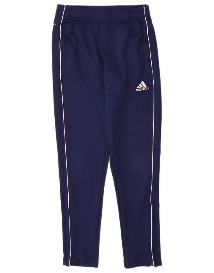 Pantaloni della tuta Adidas Aeroready da ragazzo 9-10 anni in poliestere blu navy