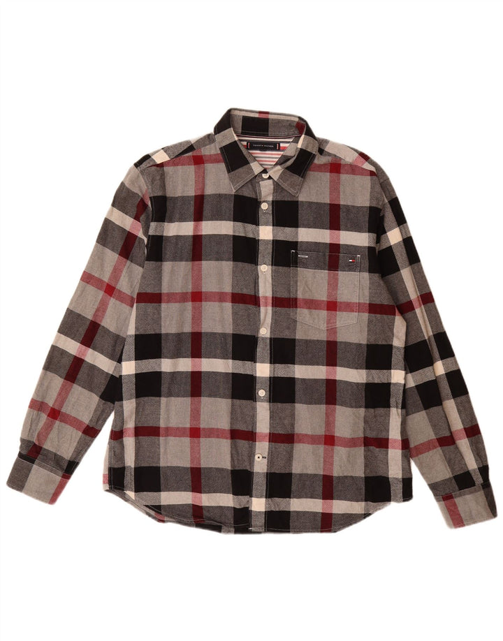 TOMMY HILFIGER Mens Shirt Large Multicoloured Check Cotton