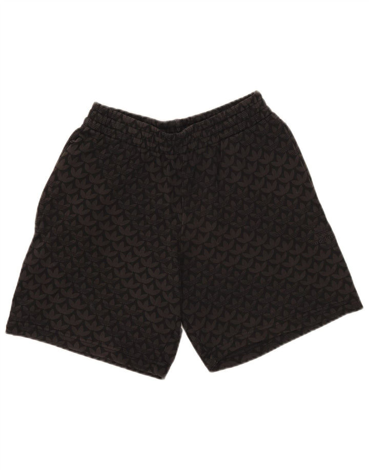 Pantaloncini sportivi grafici da uomo Adidas piccoli in cotone nero