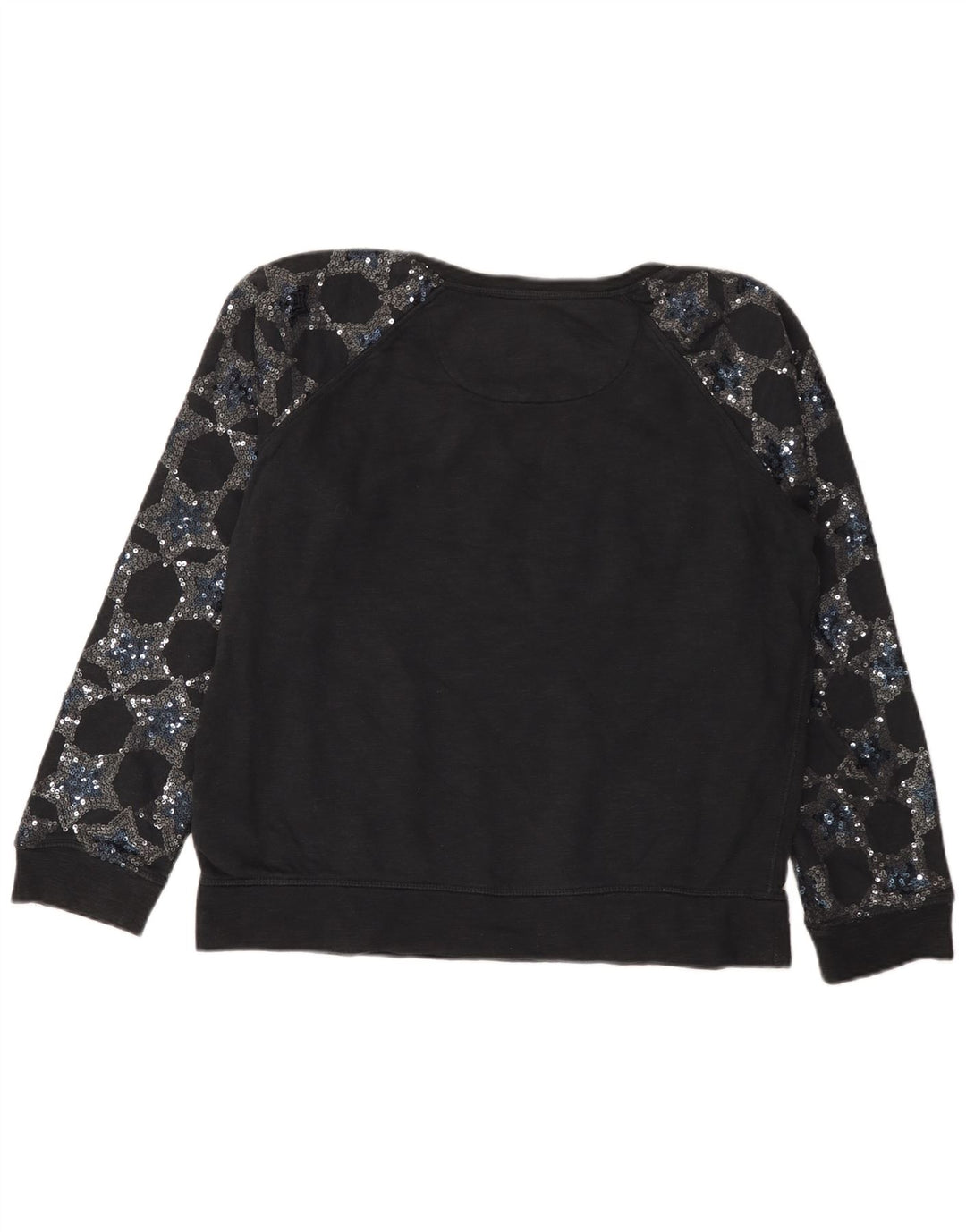 Felpa con grafica da donna SUPERDRY UK 16 grande cotone nero
