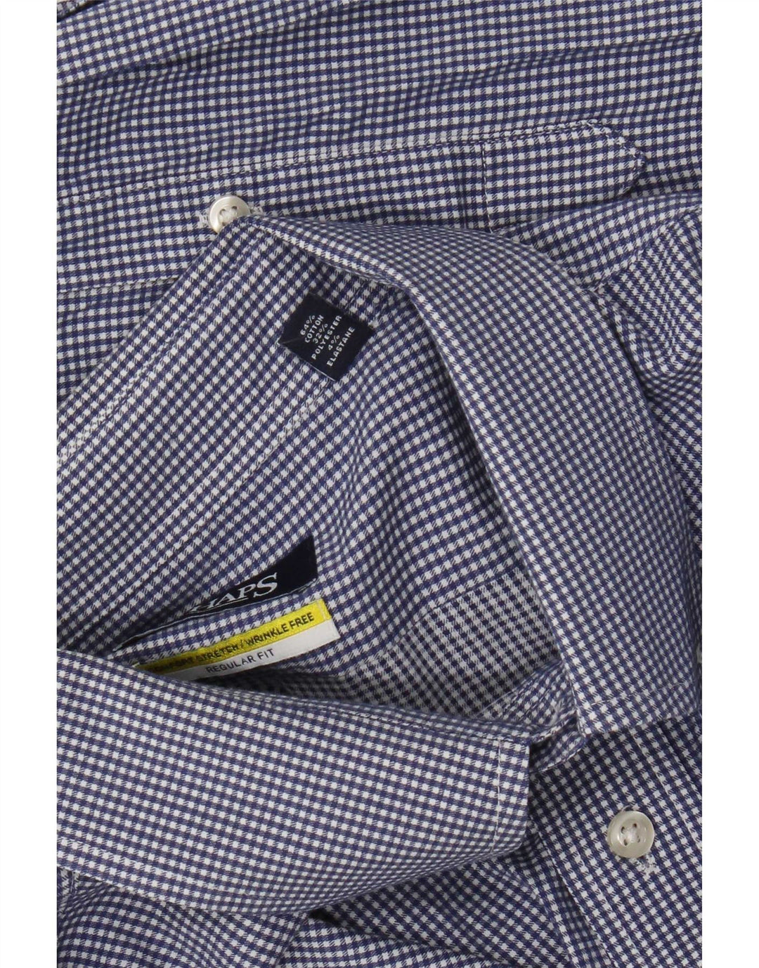 Camicia Chaps da uomo vestibilità regolare taglia 18 2XL cotone a quadretti blu