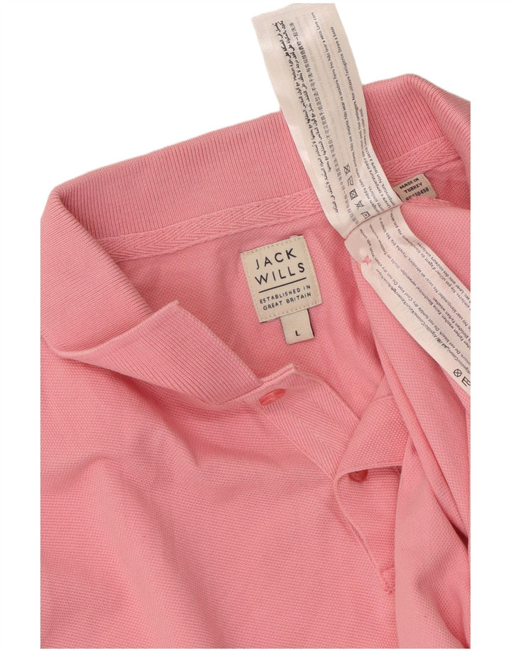 Polo da uomo JACK WILLS grande in cotone rosa