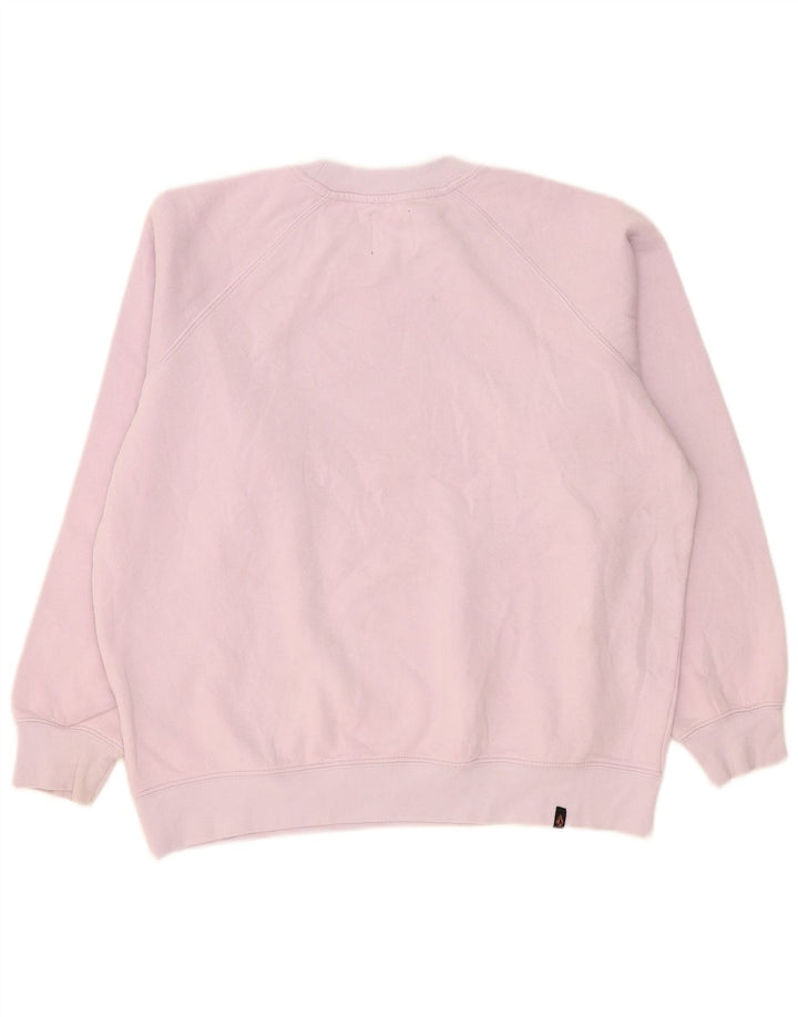 Felpa oversize con grafica da donna Volcom US 4/6 Small in cotone rosa