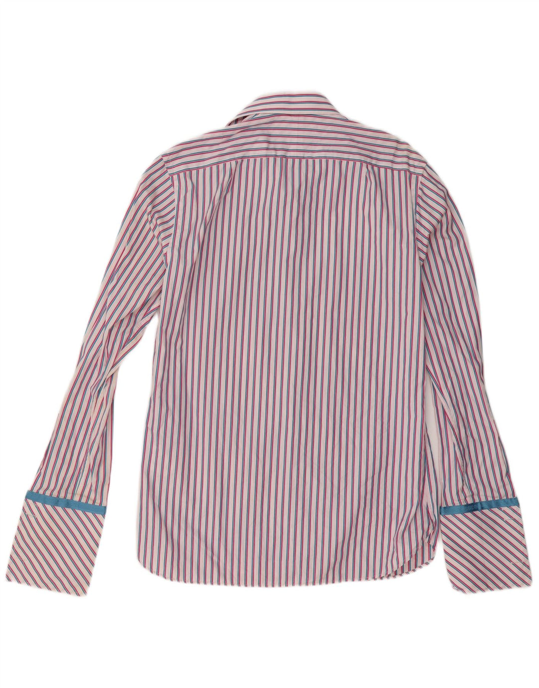 Camicia formale da uomo Ted Baker taglia 39 15 1/2 cotone a righe rosa medio
