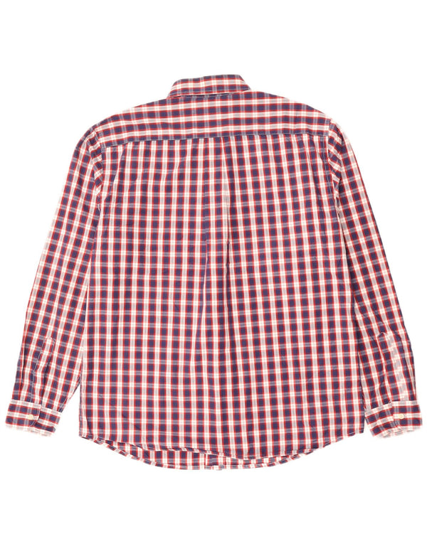 DOCKERS Camicia da uomo in cotone a quadri grandi blu navy