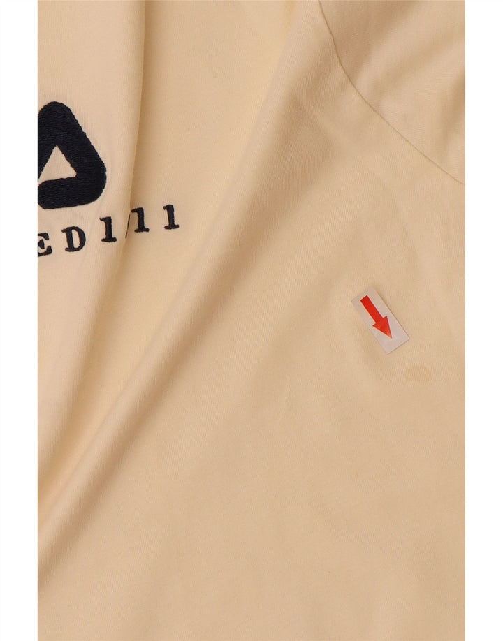 T-shirt grafica da uomo Fila Top piccola in cotone beige