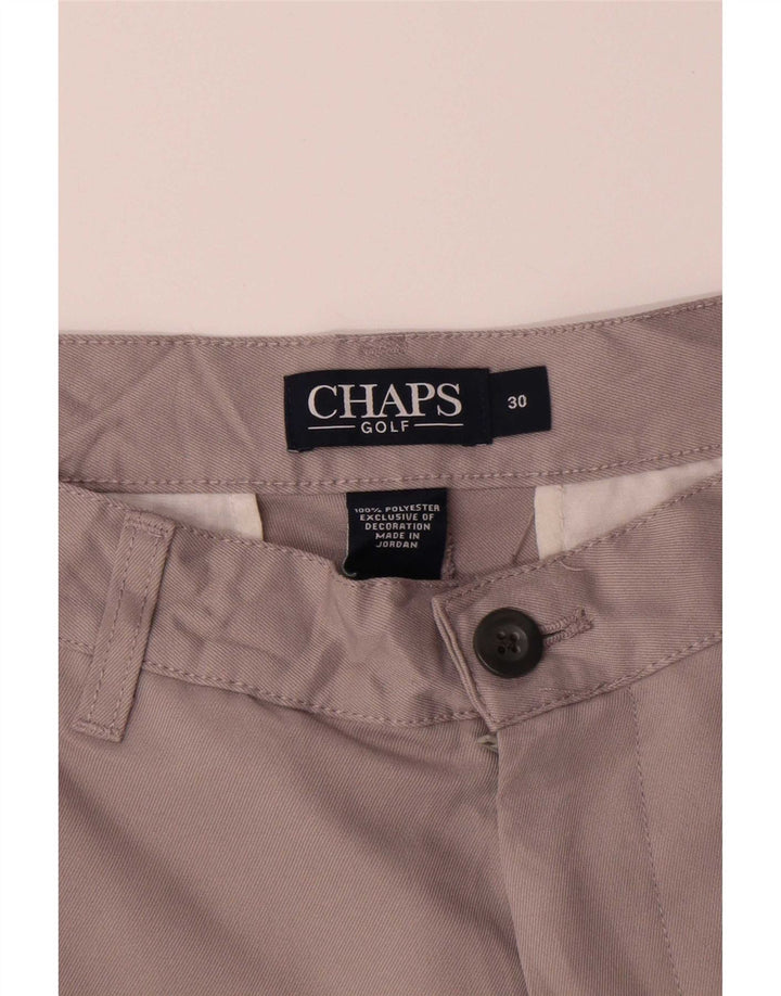Pantaloncini chino da uomo Chaps W30 poliestere grigio medio