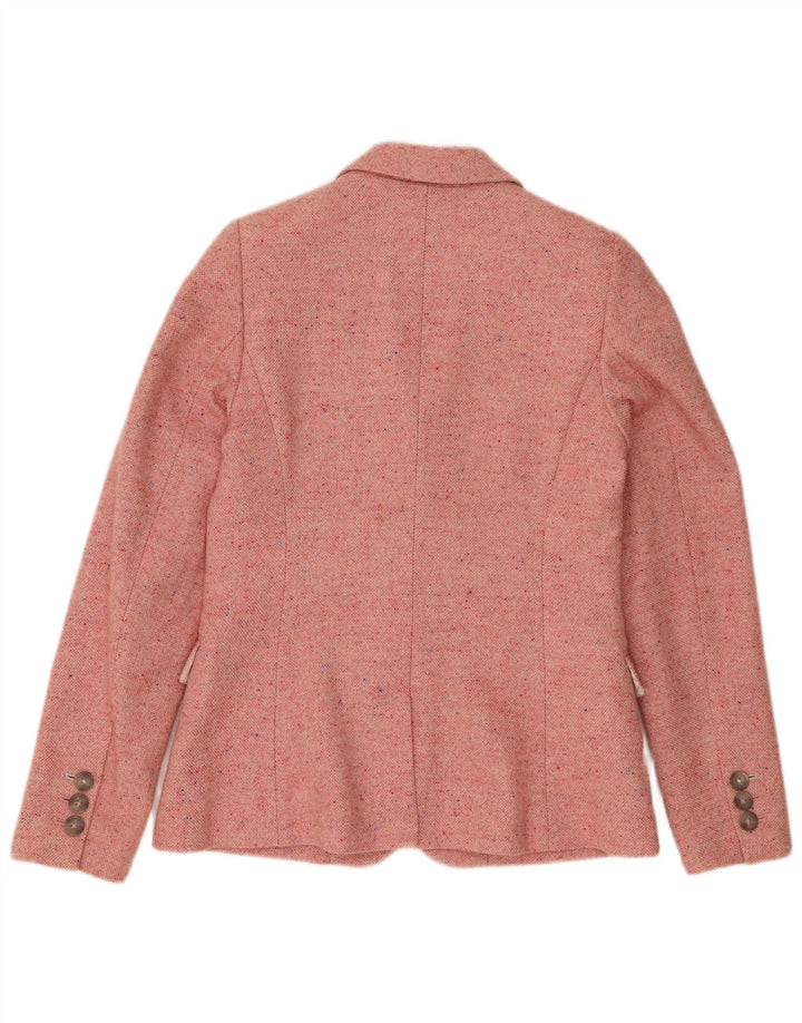 Giacca blazer da donna a 2 bottoni Joules UK 8 piccola lana screziata rosa