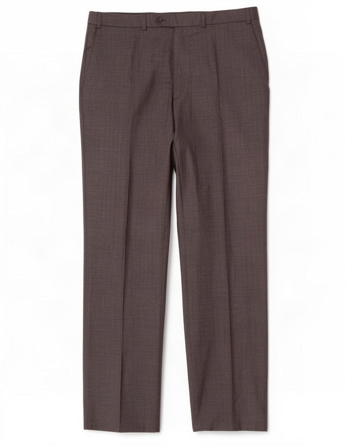 Pantaloni da abito dritti da uomo Marks & Spencer W40 L33 lana grigia