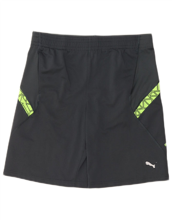 Pantaloncini sportivi PUMA da donna US 14/16 Large in poliestere geometrico grigio