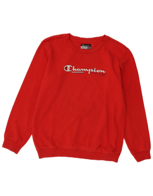 Felpa grafica Champion da ragazzo, 13-14 anni, XL, cotone rosso