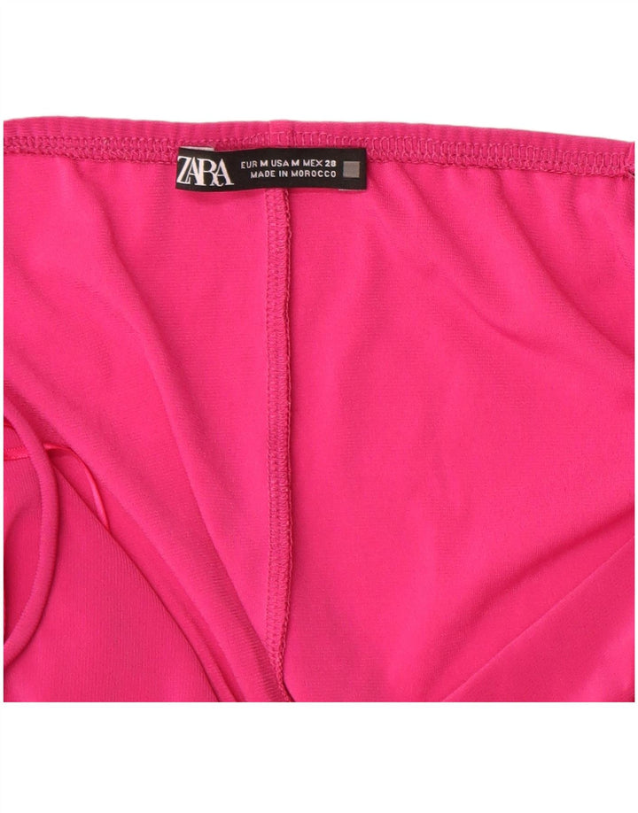 Abito sottoveste da donna Zara UK 14 Poliestere rosa medio