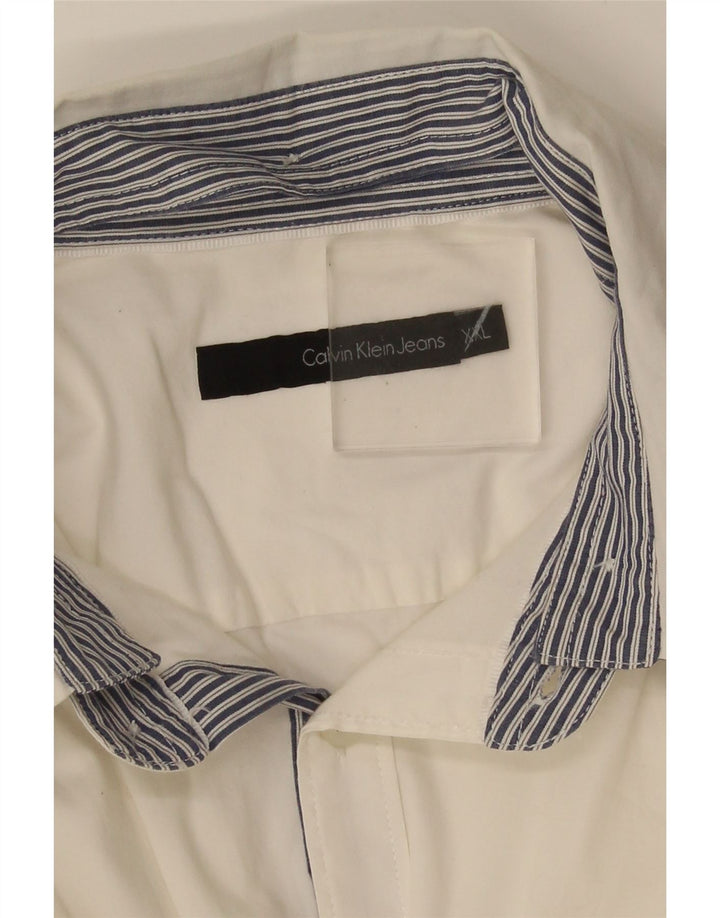 Camicia da uomo Calvin Klein Jeans 2XL Bianca