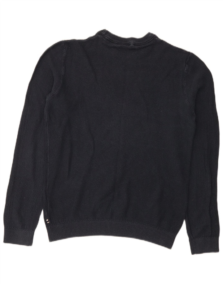 Maglione maglione girocollo da uomo Jack & Jones in cotone blu navy medio