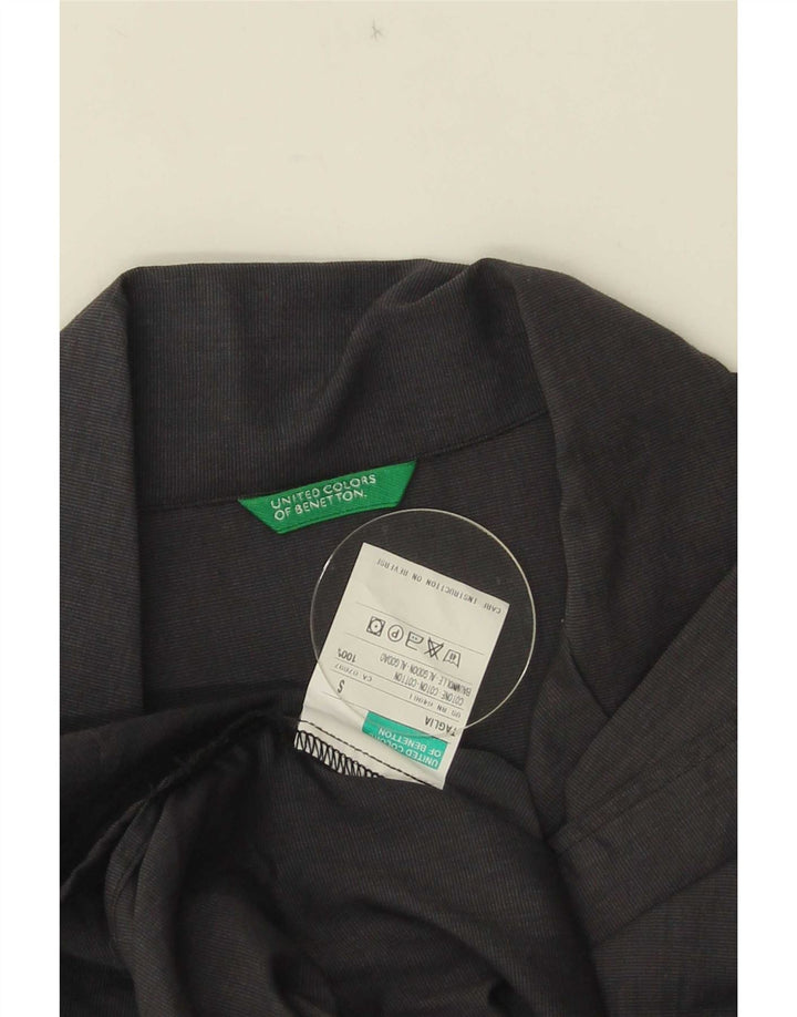 Camicia oversize da donna Benetton UK 10 piccola in cotone grigio