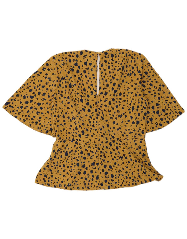 Camicetta da donna Coast Top UK 12 Poliestere con stampa animalier giallo medio