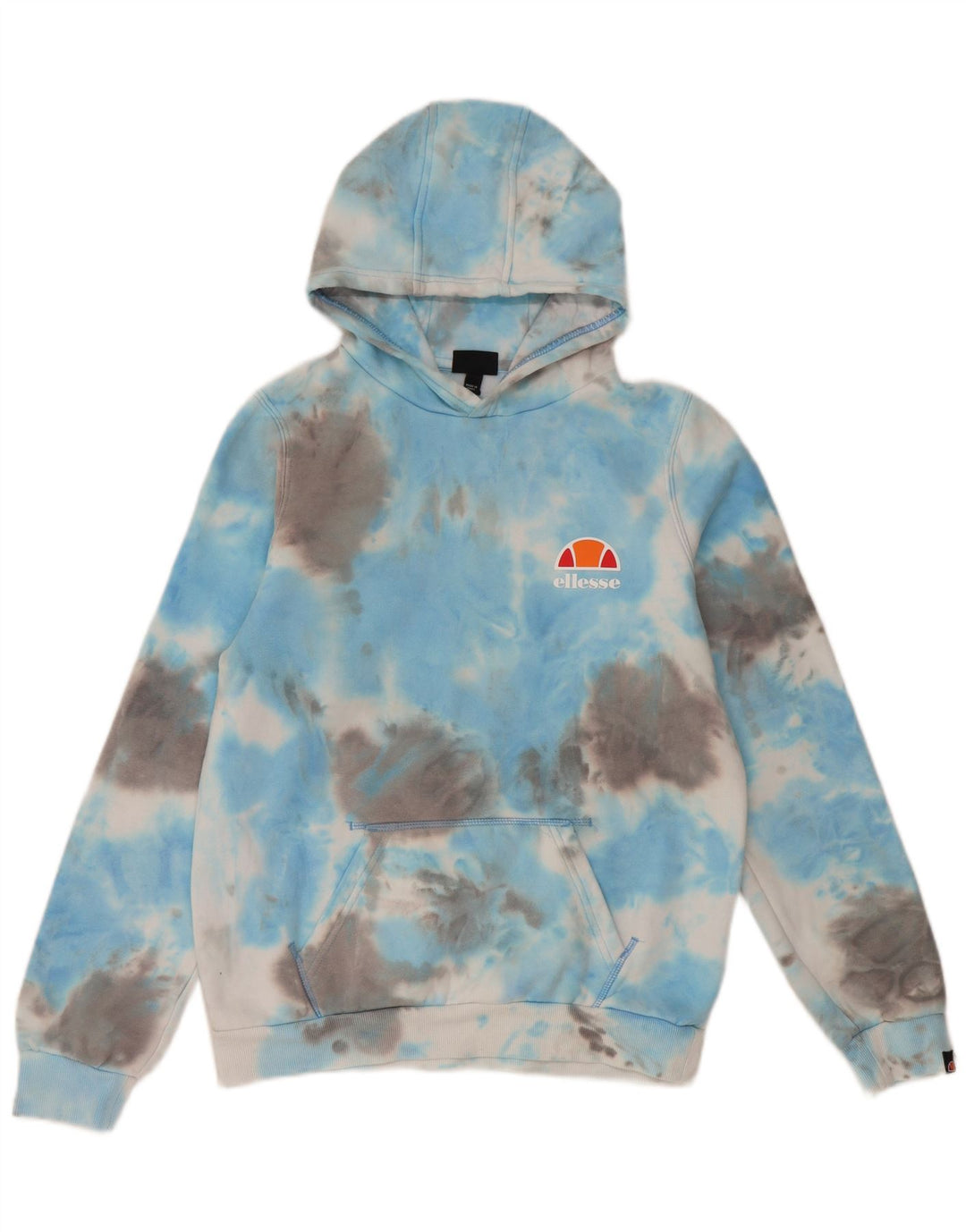Maglione con cappuccio per ragazzi ELLESSE 13-14 anni in cotone tie dye blu