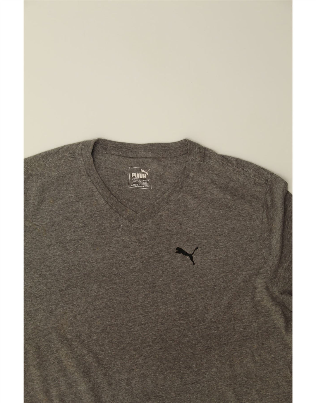 PUMA Mens T-Shirt Top Large Grey Cotton Vintage Puma and Second-Hand Puma from Messina Hembry 