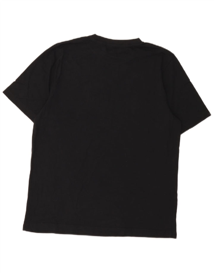 T-shirt grafica da uomo Kappa Top in cotone nero medio