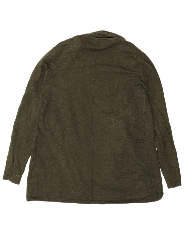 Maglione cardigan aperto da donna Zara UK 12 Viscosa verde medio