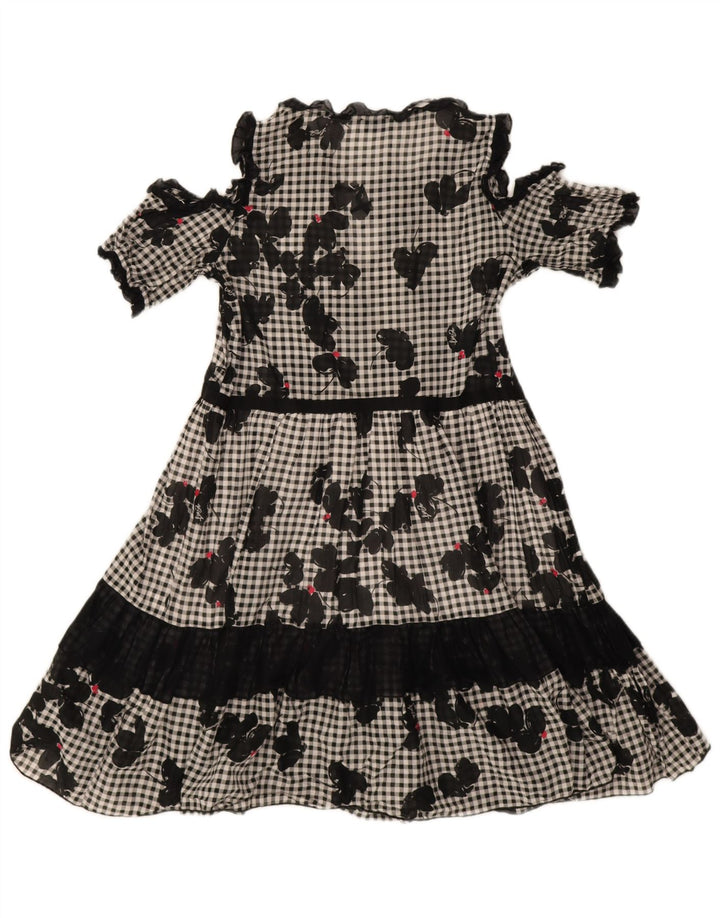Abito a Balze Donna Liu Jo IT 42 Medio Nero in Cotone Vichy
