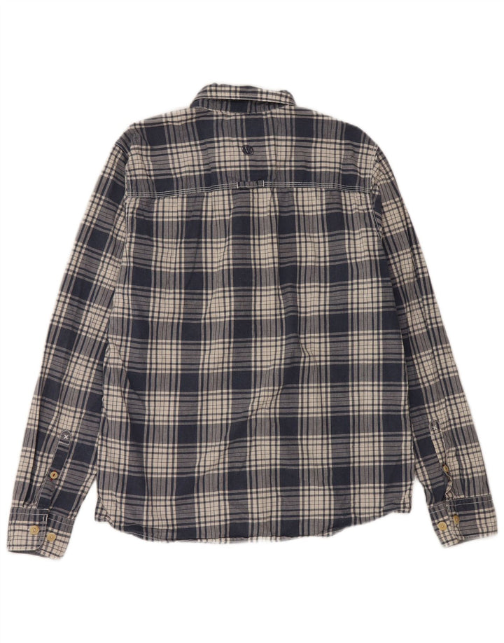 Camicia da uomo dal taglio classico Fat Face, cotone medio a quadri blu navy