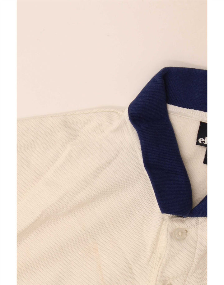 Polo da uomo Ellesse piccola in cotone bianco sporco