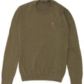 Maglione girocollo da uomo Napapijri piccolo in cotone kaki