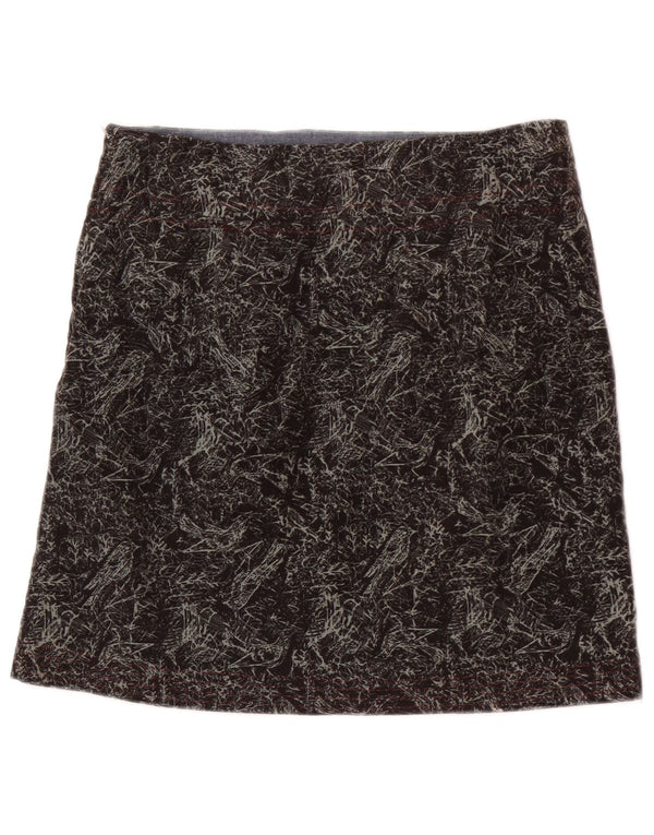 Minigonna in velluto a coste con motivo astratto da donna di White Stuff UK 8 piccola W28 grigia