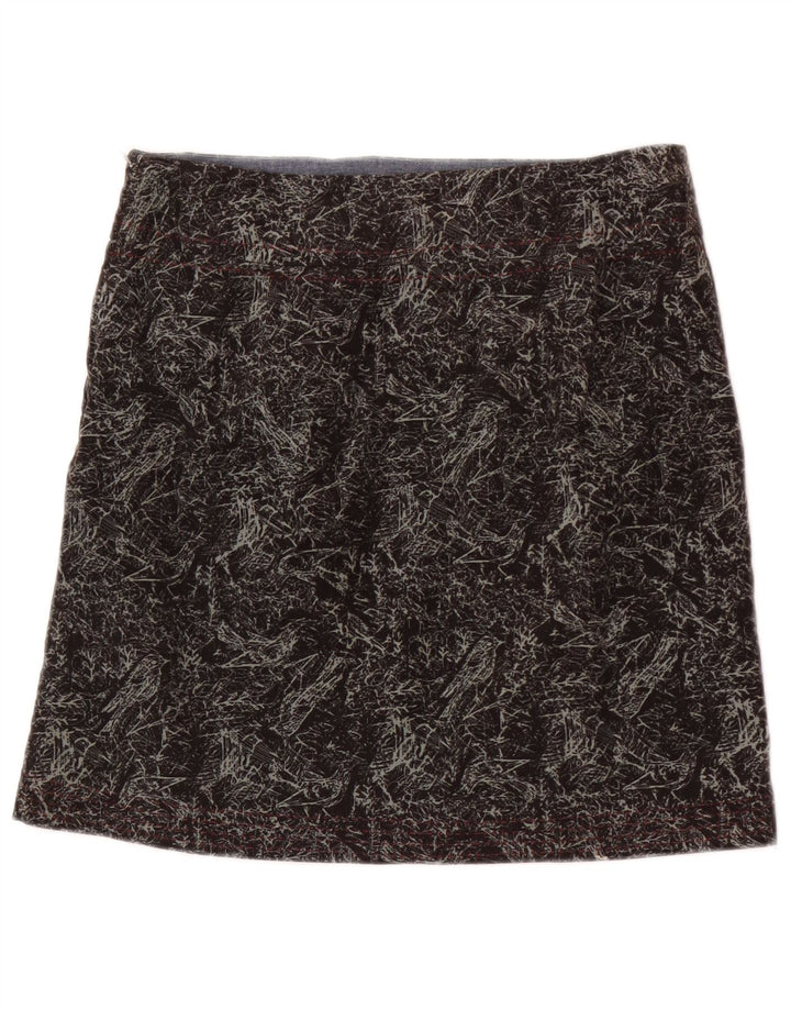 Minigonna in velluto a coste con motivo astratto da donna di White Stuff UK 8 piccola W28 grigia