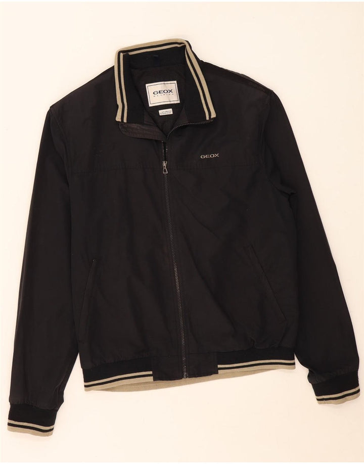 Giubbotto Bomber Uomo Geox Respira IT 52 XL Cotone Nero