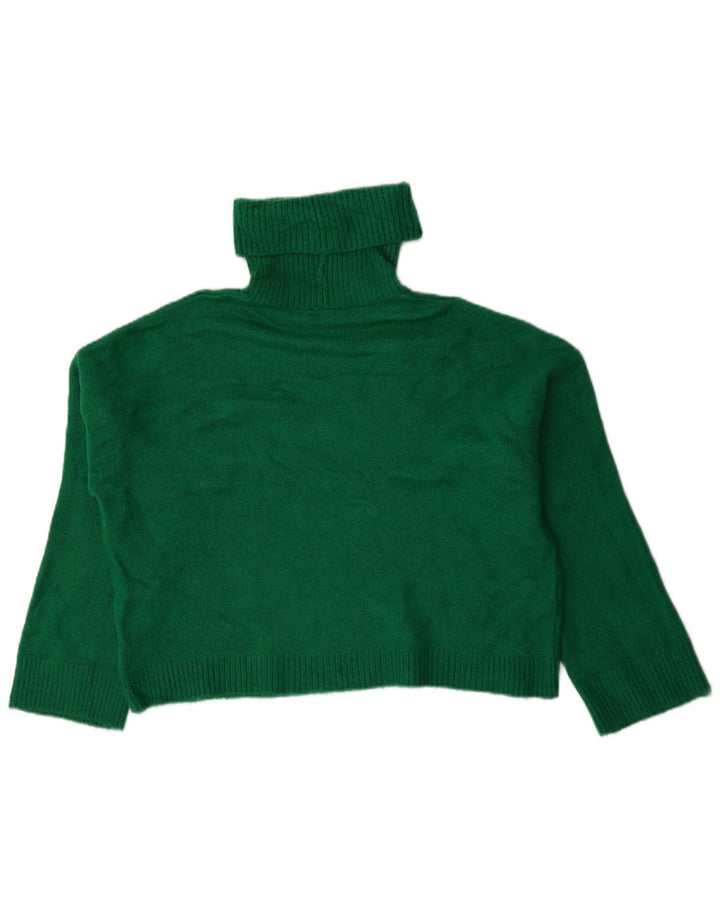 Maglione maglione oversize con collo alto da donna Zara UK 14 Verde medio