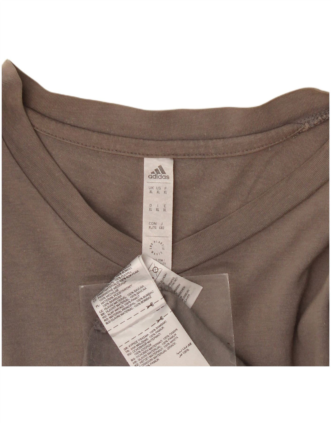 T-shirt Adidas da uomo Top XL in cotone grigio